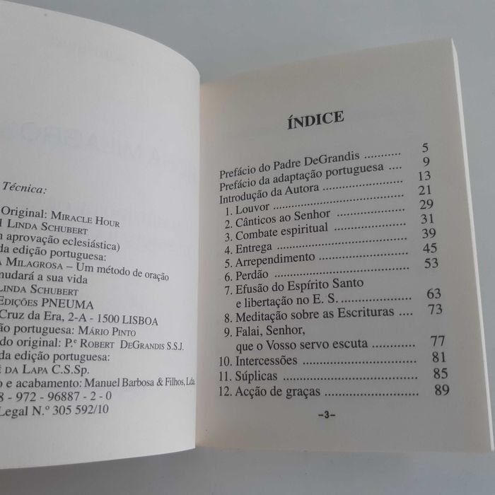 Pequeno Livro Hora Milagrosa de Linda Schubert - Edições Pneuma