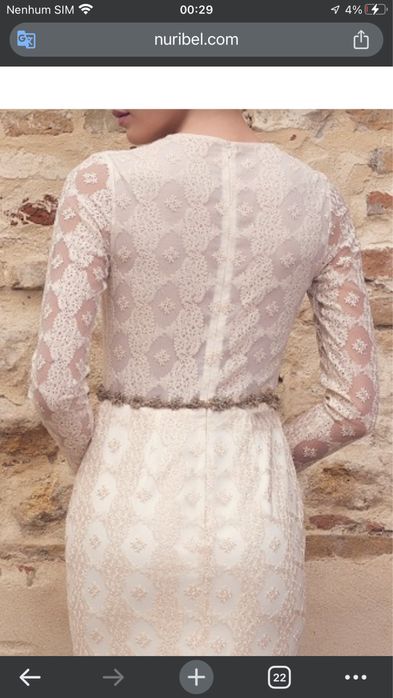 Vestido de noiva Nuribel, tamanho 38