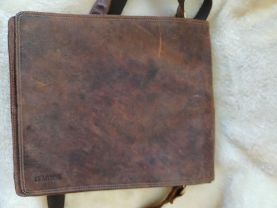 LeaBags meska teczka/torba 100%real leather,