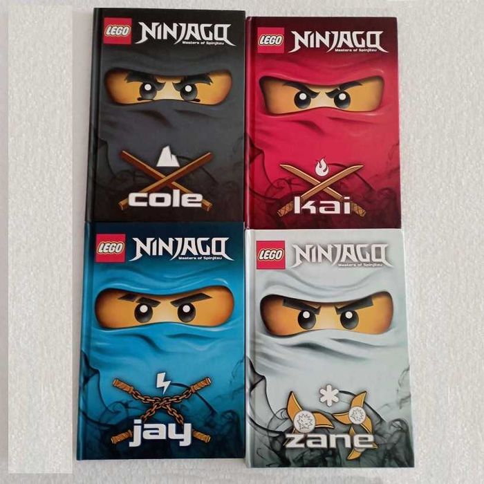 Ninjago Masters of Spinjitzu da Lego 4 livros: Kai, Zane, Cole e Jay 1ª Edição