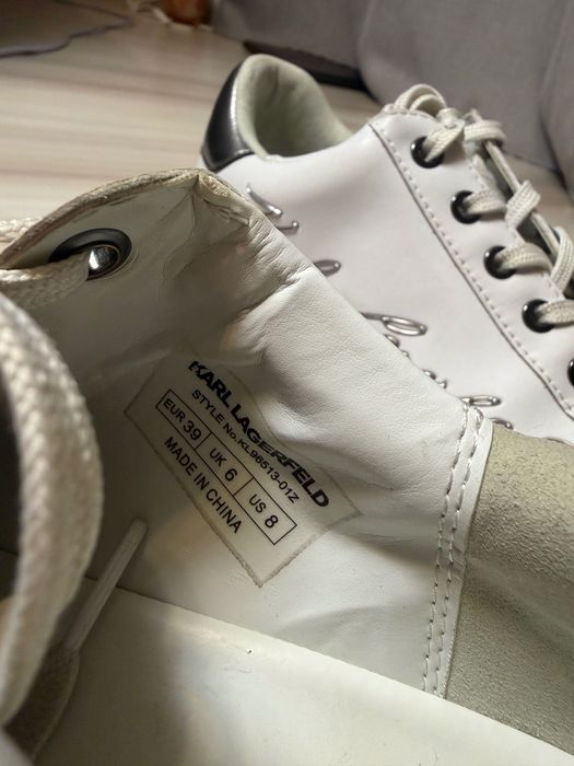 Skórzane sneakersy Karl Lagerfeld – rozmiar 39