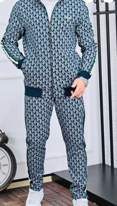 Dres Lacoste monogram  niebieski