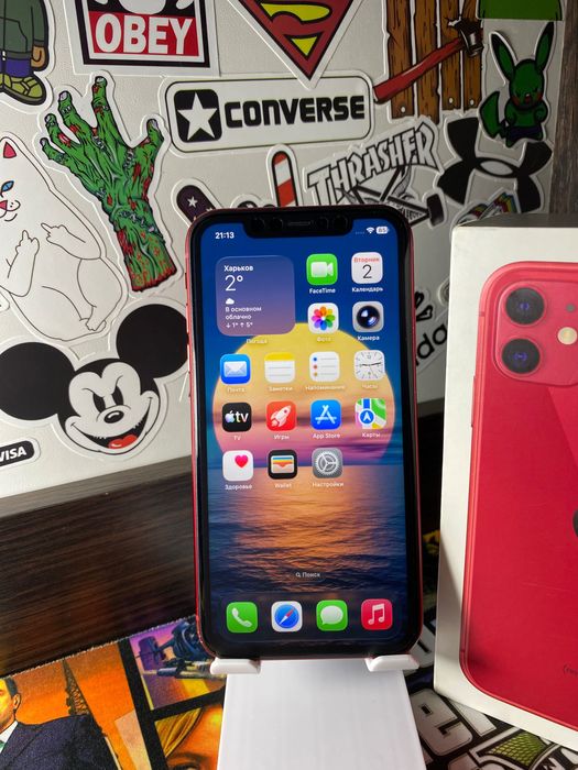 iPhone 11 АКБ 92% Red красный айфон