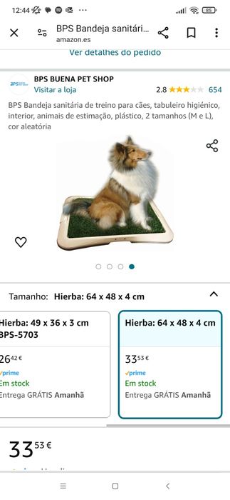 WC / Bandeja sanitária de treino para cães como novo