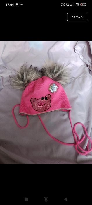 Czapka zimowa dla dziewczynki
