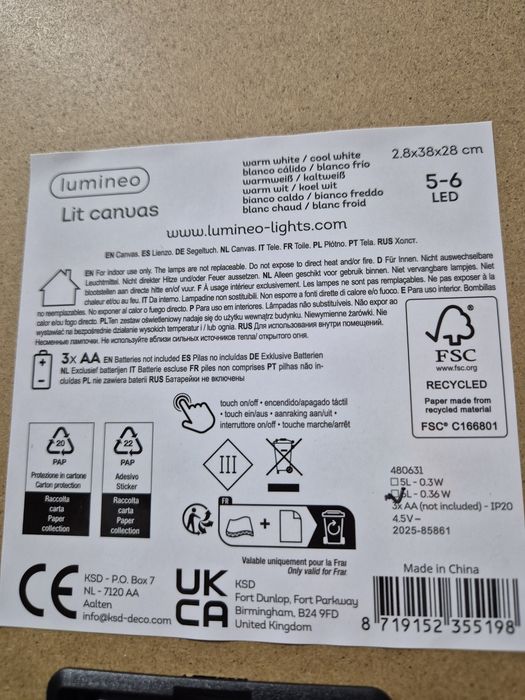 Obrazy LED świąteczne zimowe