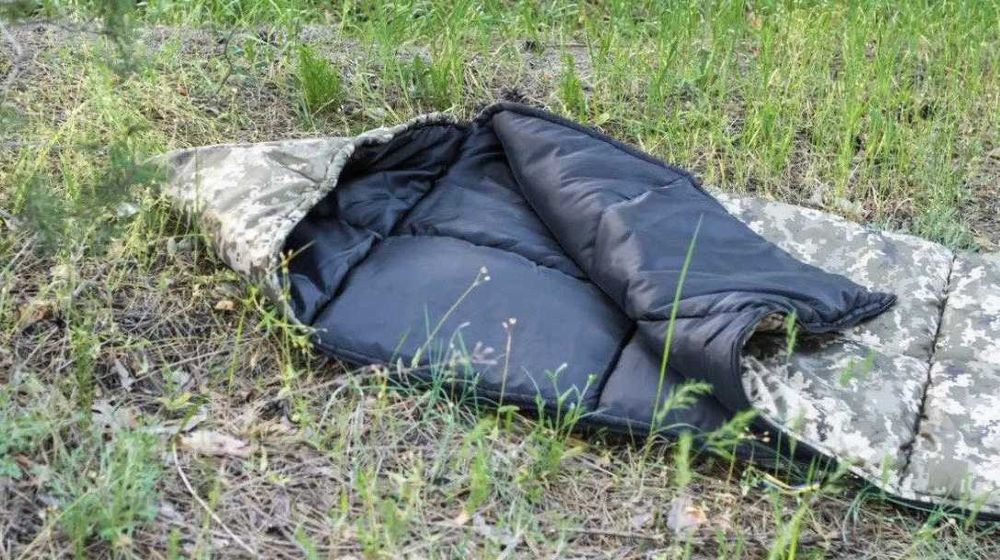 Демисезонный армейский спальный мешок 220х90 до -15 спальник ВСУ олива