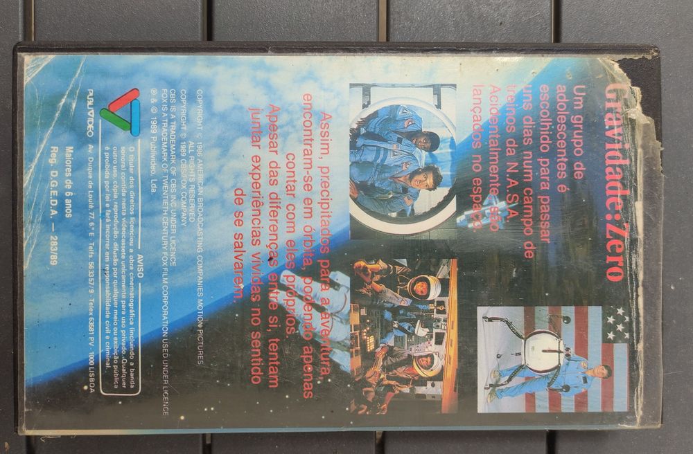 Filme VHS "Gravidade: Zero"