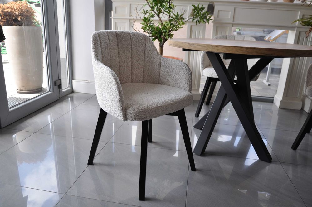 Komplet 4 szt. Krzesło Premium Boucle