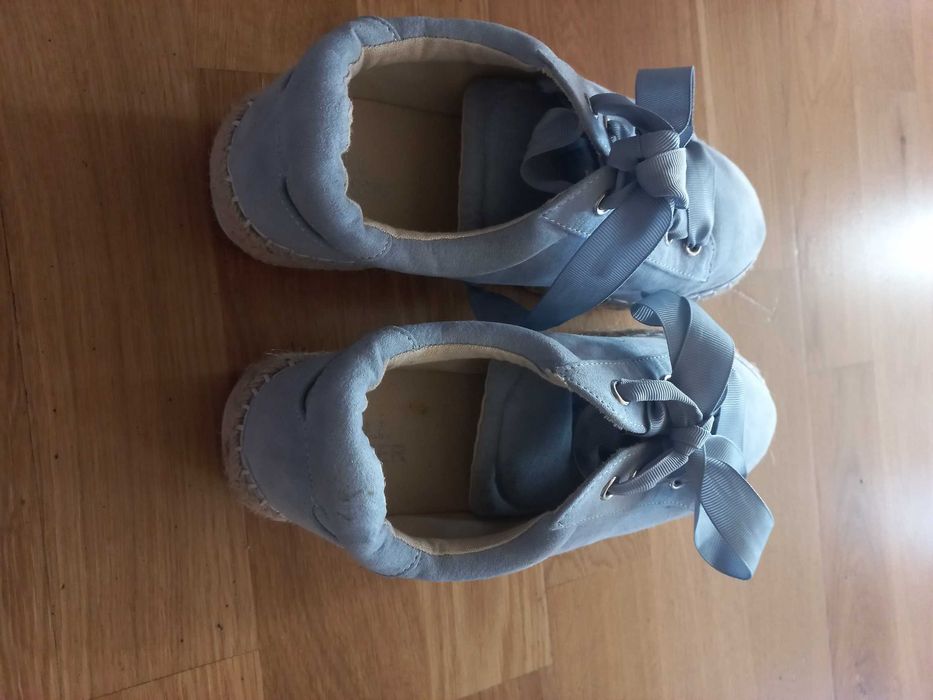 Espadryle na grubej podeszwie BullBoxer błękitne r.38