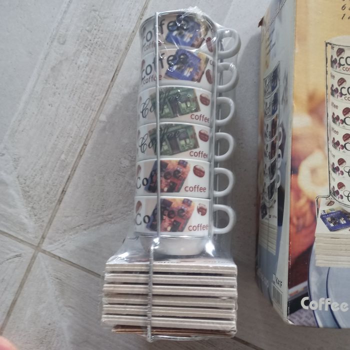 Набір 6 кавових чашок Coffee Cup.With Metal Stand