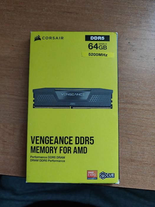 Оперативна пам'ять(оперативка) Ddr5 5200mhz EXPO 64gb Corsair Vangance