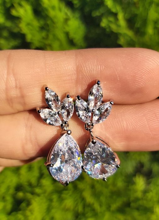 Nowy komplet biżuterii łańcuszek I kolczyki biżuteria ślubna prezent