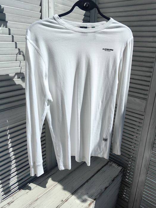 Longsleeve G-Star Raw, biały,  S, stan dobry.