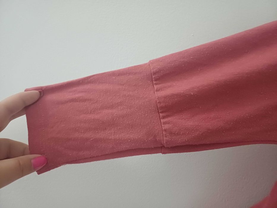 Bluzka reglan, pudrowy róż, rozm. XL