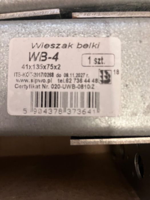 wieszak belki wb-4 20 sztuk