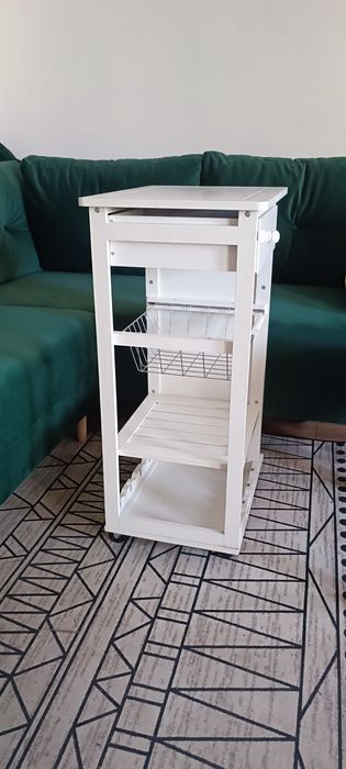 Wózek kuchenny biały