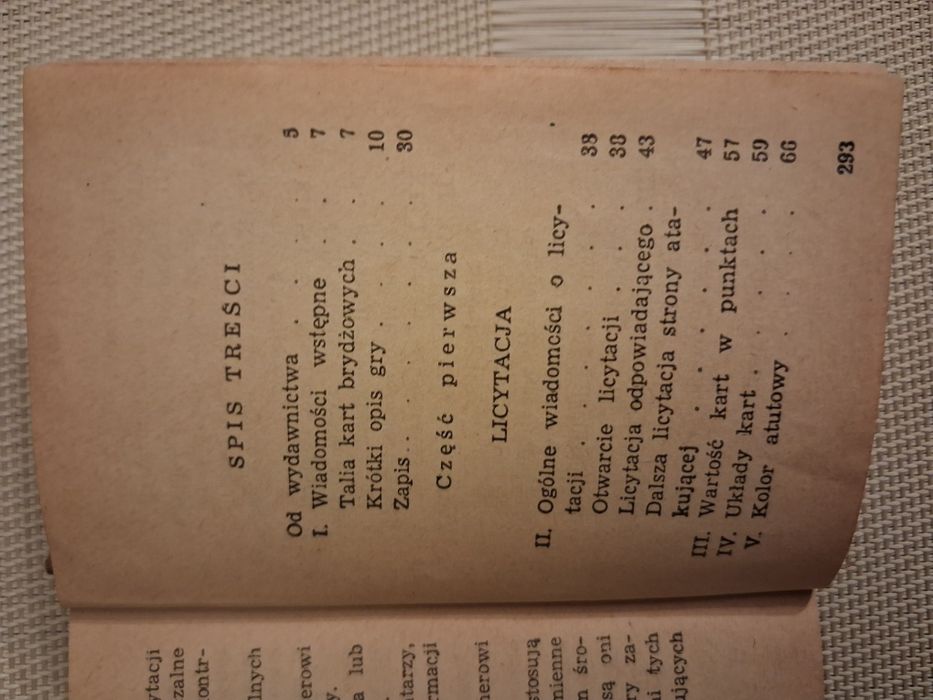 Brydż książeczka antyk PRL