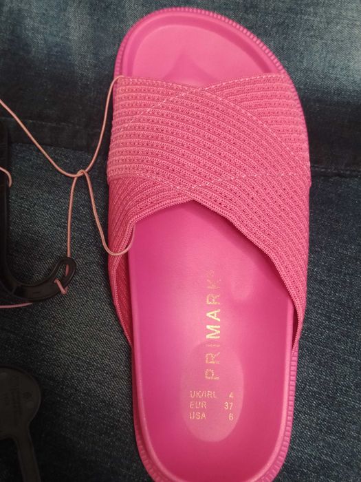 Klapki różowe, nowe
