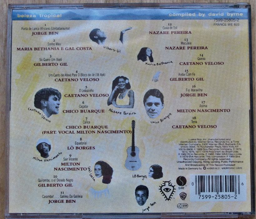 Beleza Tropical, compilação de David Byrne, novo, raro