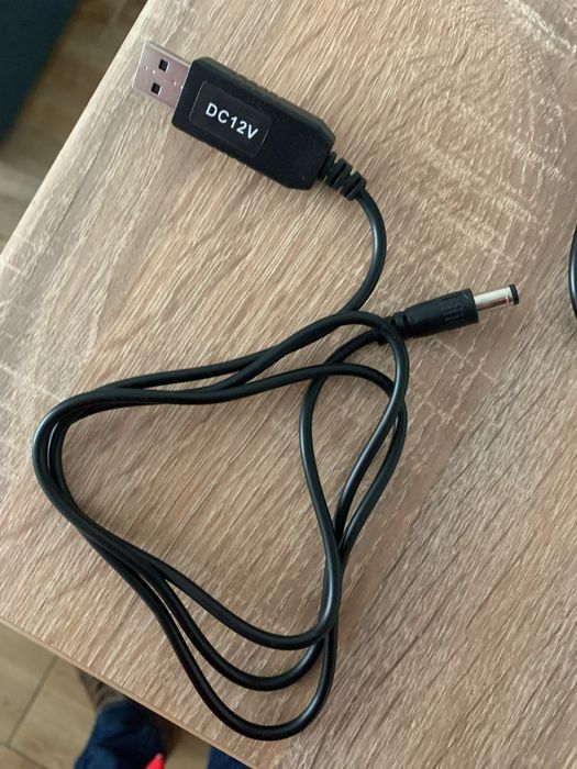 Кабель, перехідник, шнур живлення USB/DC 9V 12V від повербанку до роут