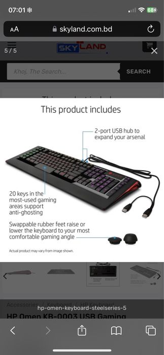 Teclado gaming Hp Omen x Steel Series. Como novo.