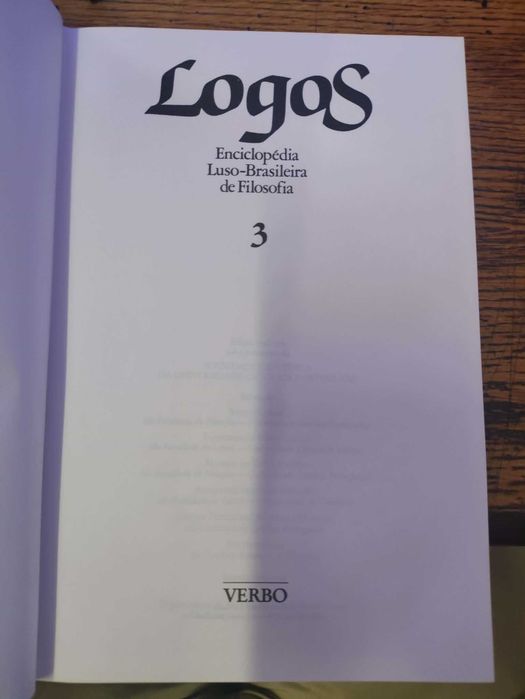 Enciclopédia LOGOS - Luso-Brasileira de Filosofia volume 3 JP