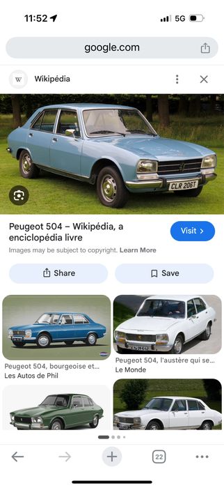 Peugeot 504 berlina peças