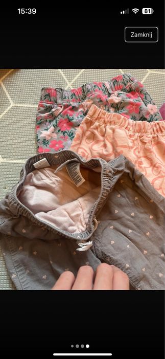Legginsy dziewczęce 74-86. 5 sztuk