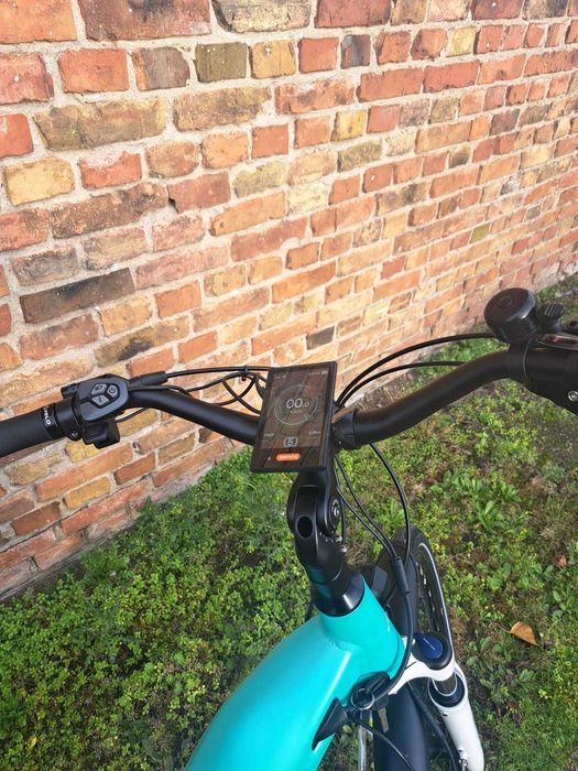 Miejski Rower elektryczny EcoBike D2 City Menthol - Piekny