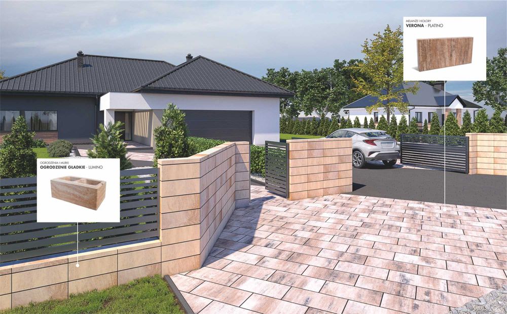 Kostka brukowa płyta Verona DROGBRUK, DOMBRUK, Projekt Gratis!!