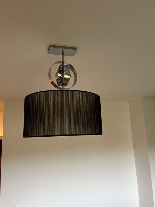 Candeeiro 50cm Preto/Inox como novo