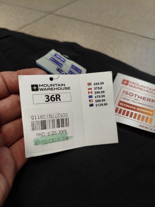 Spodnie Mountain Warehouse Winter Trek Isotherm Warm W36 L32