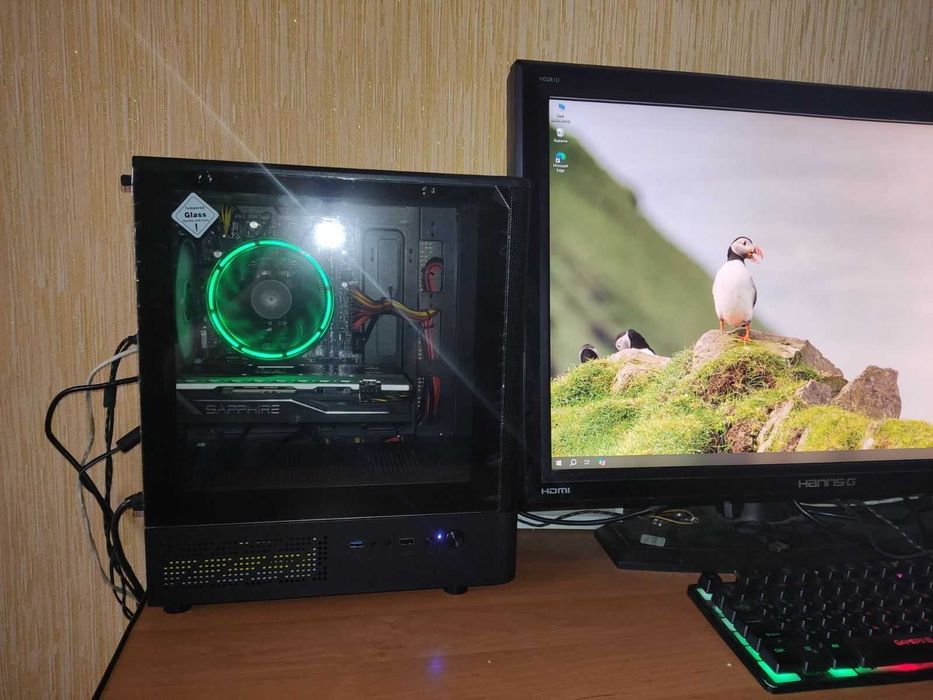 ИГРОВОЙ КОМП Intel i3-10100F (8x4,30),RX 570,DDR4 16 Gb,SSD 120 Gb, HDD 500 Gb