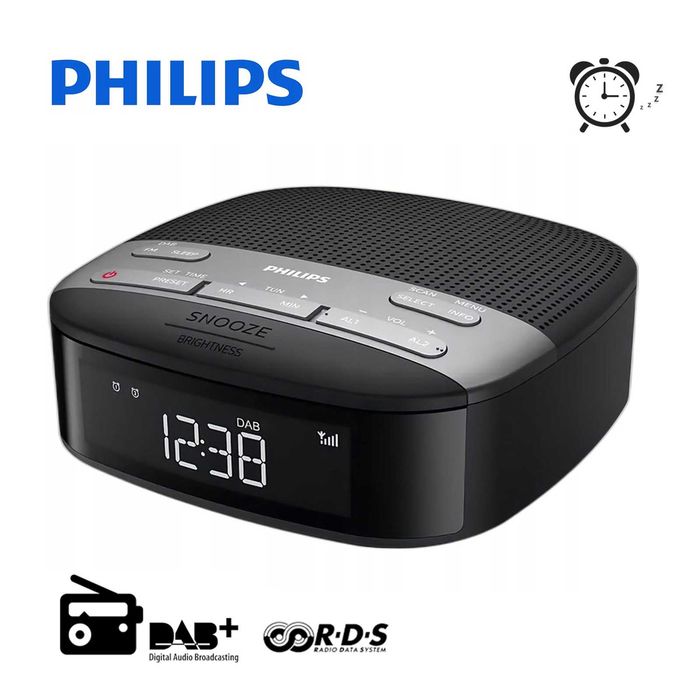 Radio Budzik Philips TAR3505/12 DAB+ FM RDS Alarm - Nowe