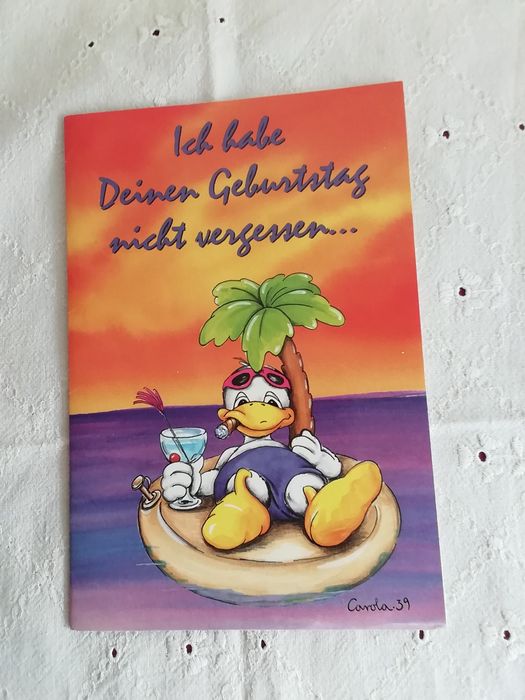 Postal de aniversário alemão