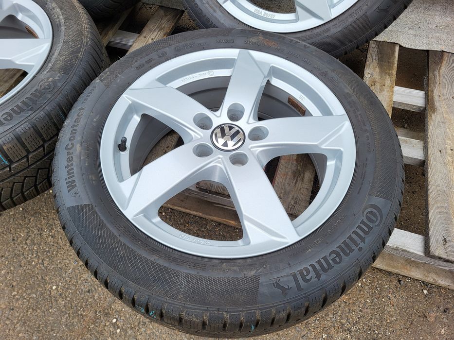 [K371] Koła zimowe 17 Cali 5x112 + Opony 215/55/17 6m VW Passat Touran