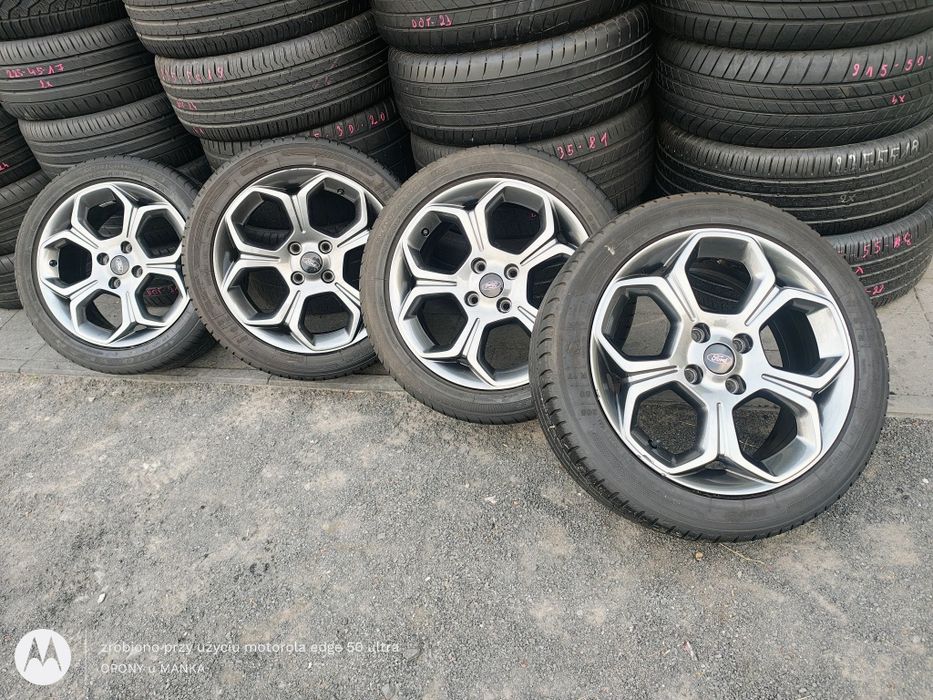 Alufelgi 17 4x108 FORD Oryginał Czarny Połysk + Czujniki TPMS Komplet