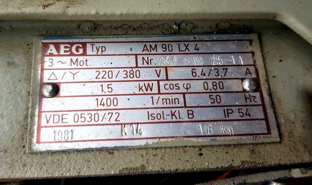 Pompa próżniowa AGE AM 90 LX 1,5kW VACUM bardzo dobry stan