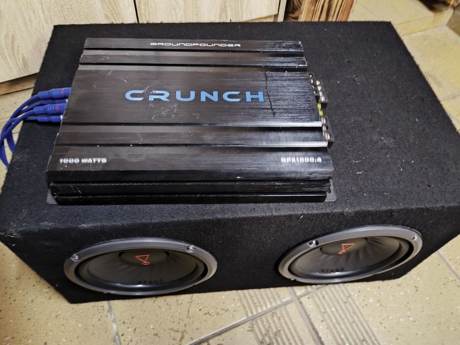 Tuba do samochodu + wzmacniacz JBL Stage 82 skrzynia piękna