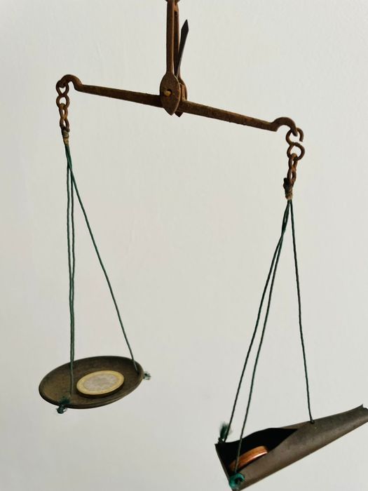 Balança de pesagem de ouro centenária