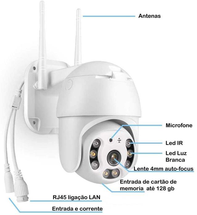 camera tecnologia wifi 1080p Hd rotativa ptz wi-fi camara internet