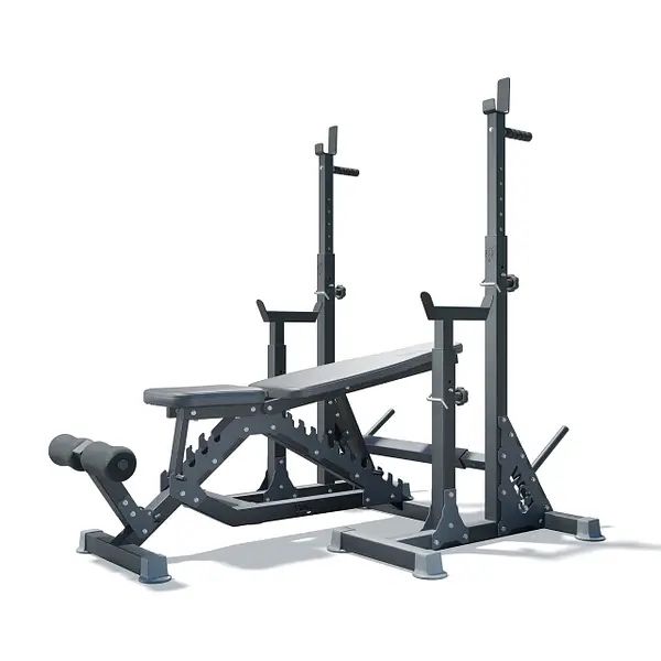 Професійна Лавка для жиму регульована + Стійки під штангу Скамья жима