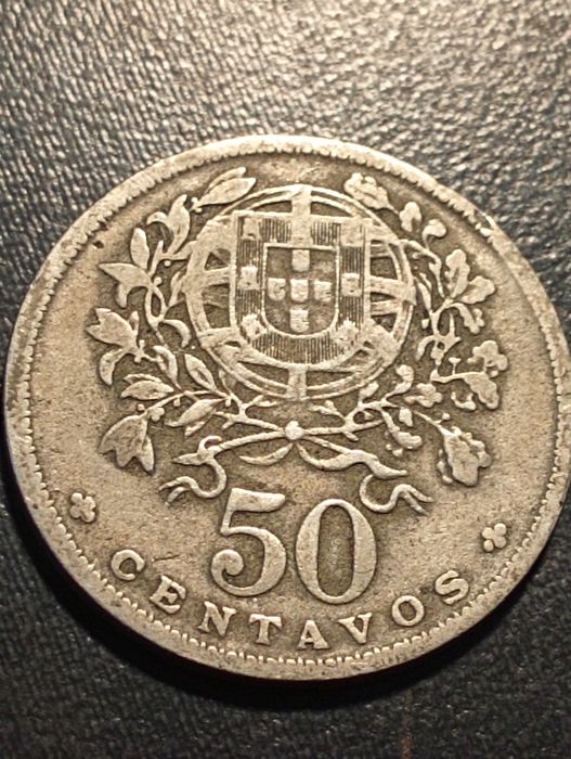 moeda 50 centavos 1935 - Alpaca - Portugal - Bela
