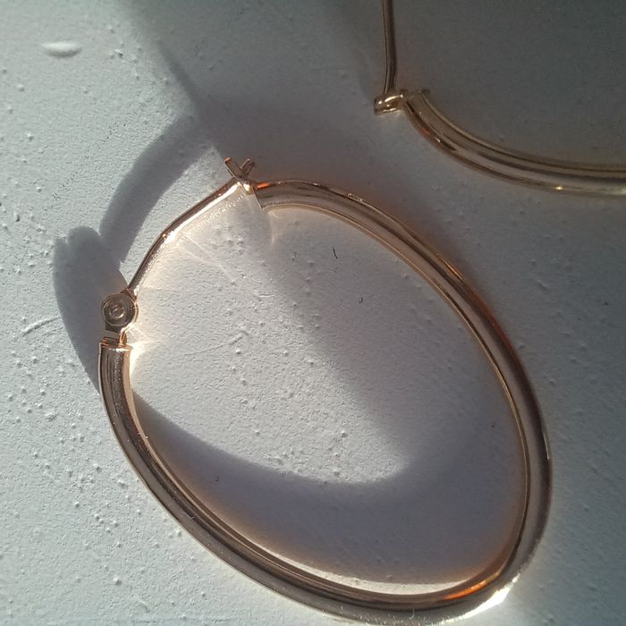 Złote kolczyki  owalne KLASYCZNE