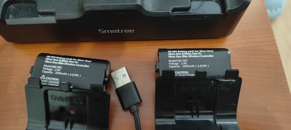 Baterias e base para comando xbox