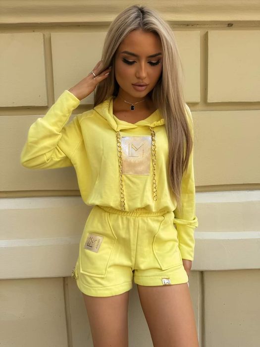 Bluza La Monne Uni beżowa żółta niebieska rozowa