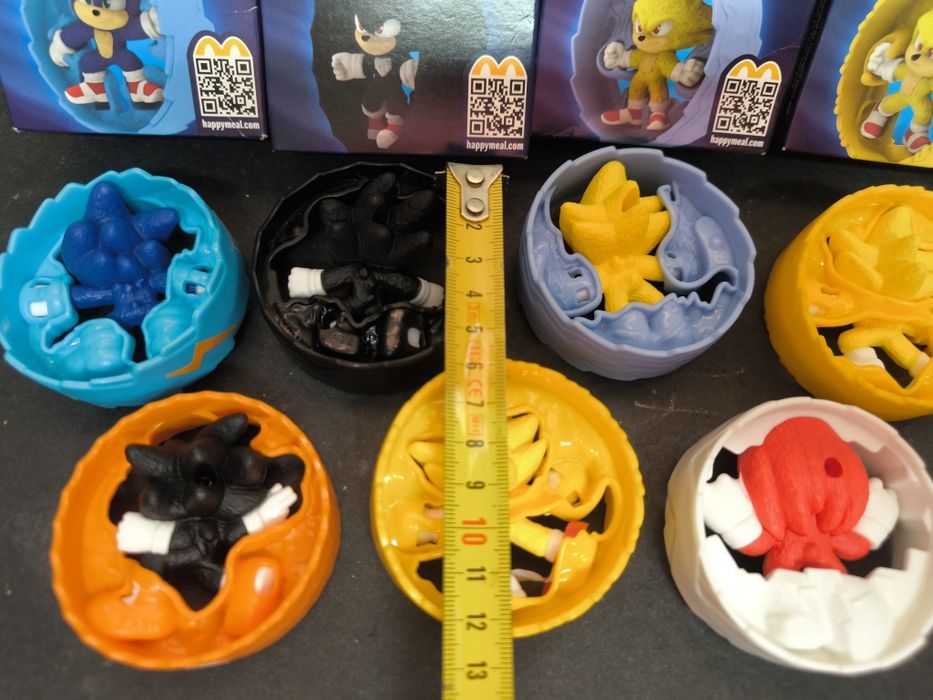 Lote de Figuras Sonic 3 / Shadow / Knuckles (7 Unidades) – McDonald's