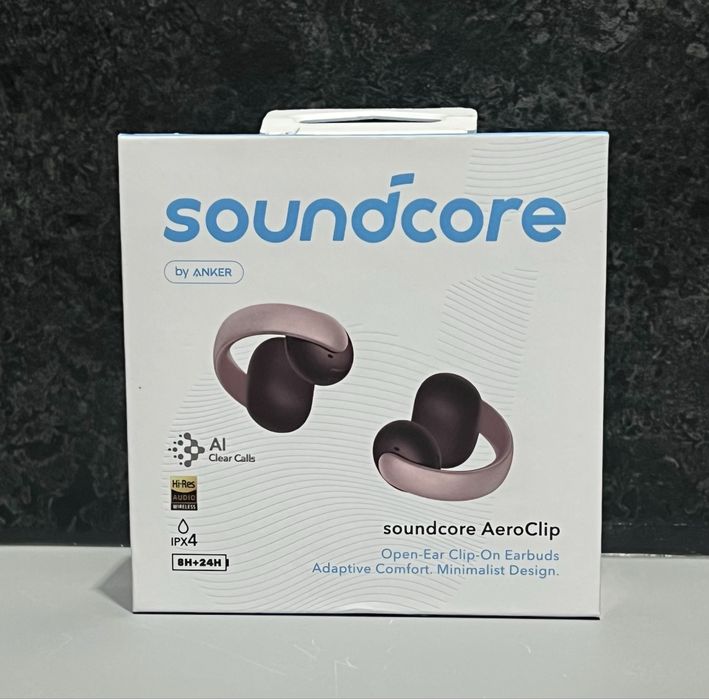 Бездротові навушники Anker Soundcore Aeroclip pink
