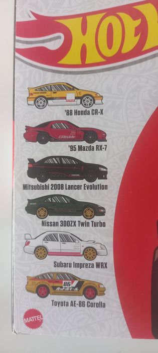 Conjunto 6 miniaturas Hot Wheels